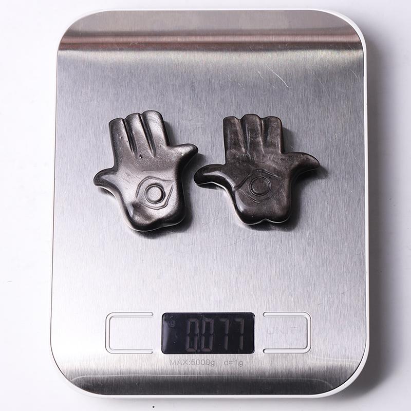 2" Hand with Evil's Eye Crystal Carvings Wholesale Crystals