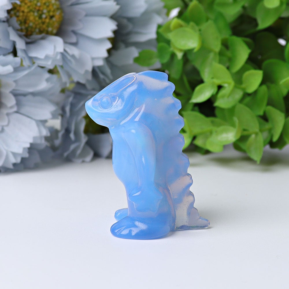 1.88" Blue Opalite Dinosaur Crystal Carving Wholesale Crystals
