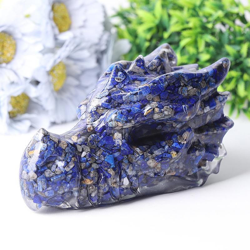 5.5" Large Resin Dragon Head Figurines Wholesale Crystals