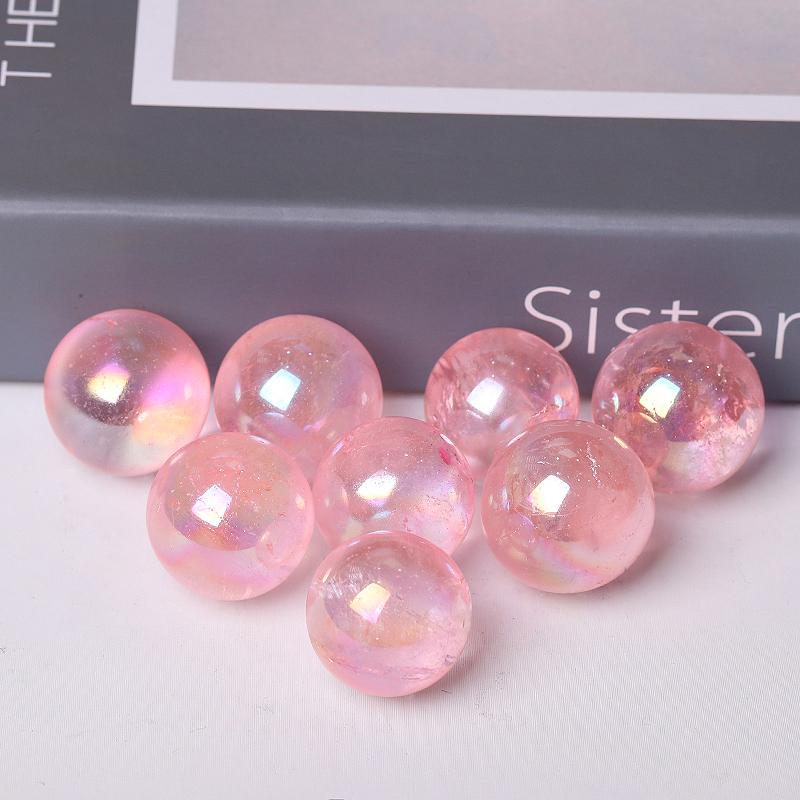 0.25kg Aura Rose Quartz Sphere Wholesale Crystals
