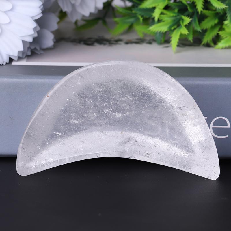 3.5" Clear Quartz Moon Shape Bowl Crystal Carvings Wholesale Crystals