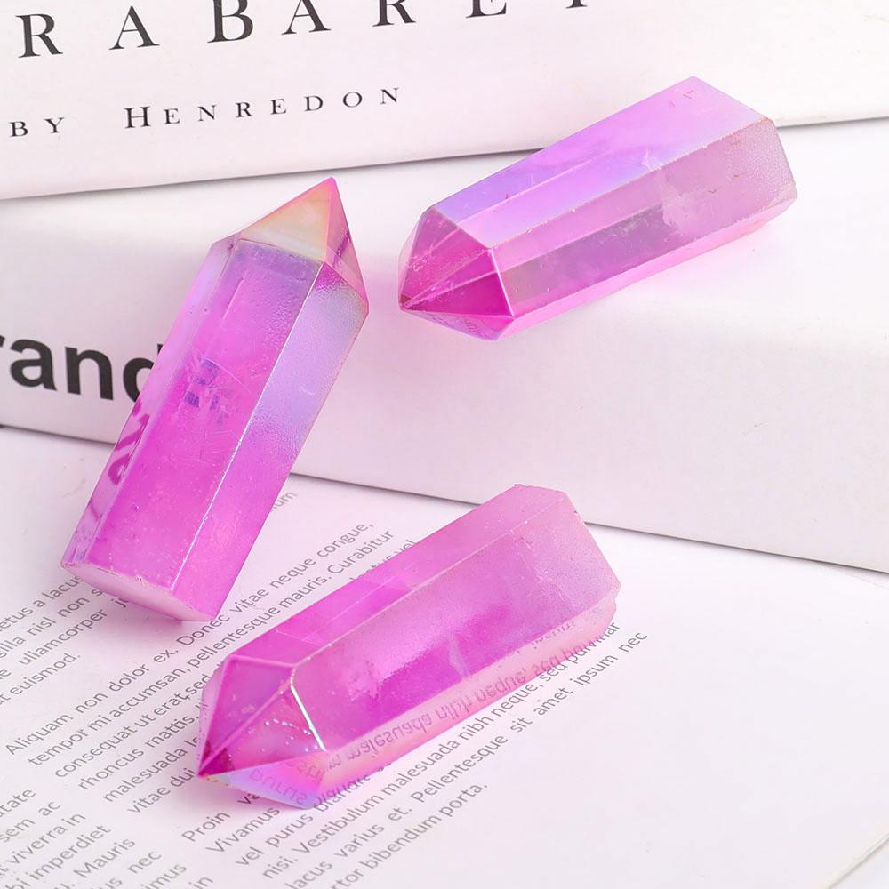 Aura Purple Crystal Points Wholesale Crystals