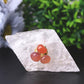 4" Selenite Base with Carnelian Decoration Free Form Wholesale Crystals