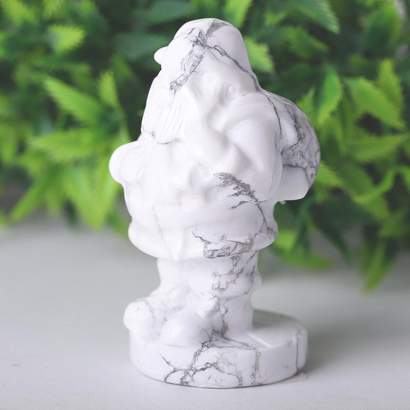 2" Howlite Santa Claus Crystal Carvings for Christmas Wholesale Crystals