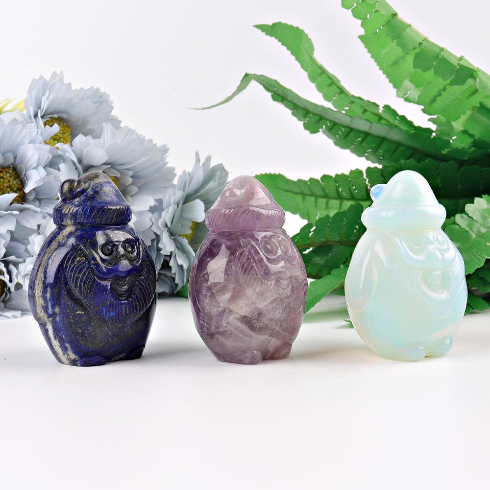 3" Santa Claus Crystal Carving Wholesale Crystals