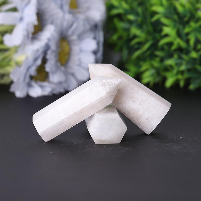 Wholesale Polished Healing Stone Natural White Moonstone Point For Sale Wholesale Crystals