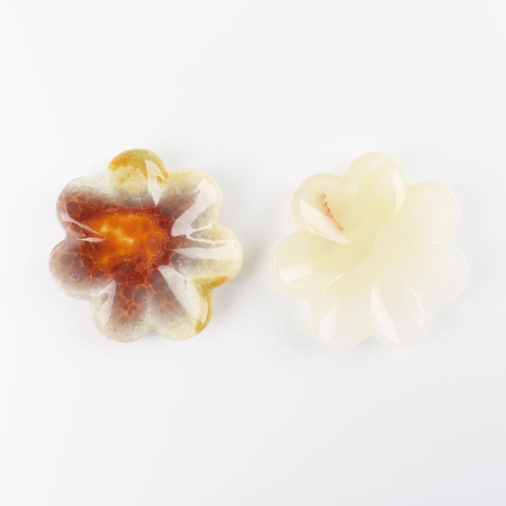 10cm Afghan Jade Flower Shape Bowl Wholesale Crystals