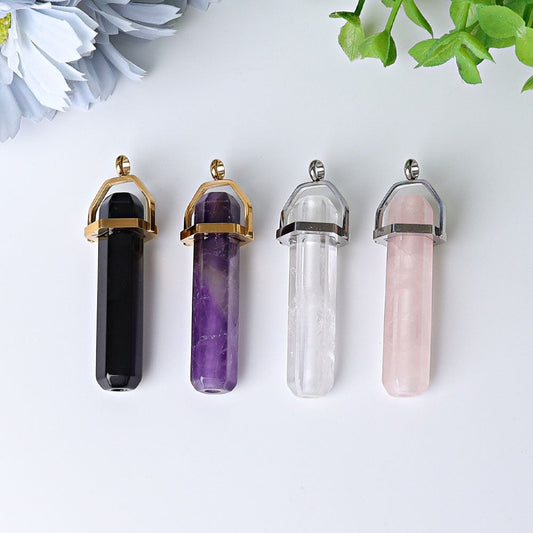 2.4" Hollow Hexagonal Prism Crystal Pendant Wholesale Crystals