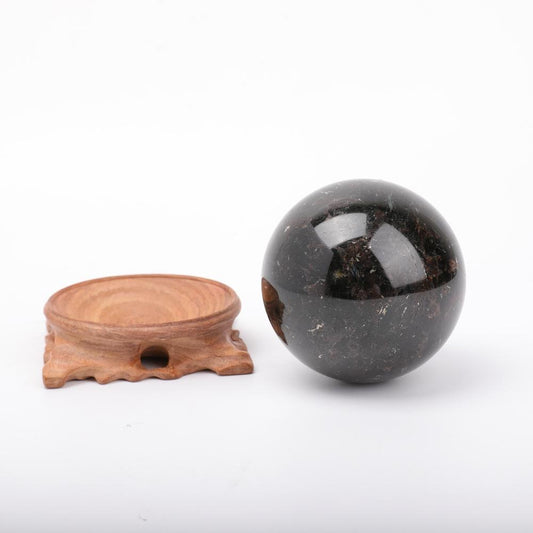 Astrophlite Sphere With Wooden Stand 1 Set Wholesale Crystals