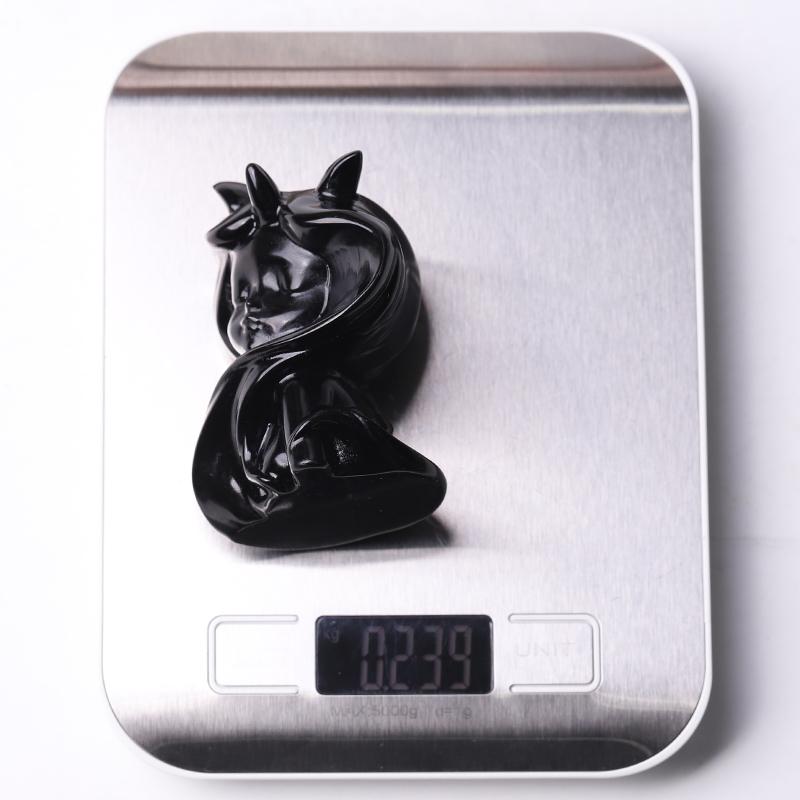 3.3" Black Obsidian Devil Crystal Carvings Wholesale Crystals