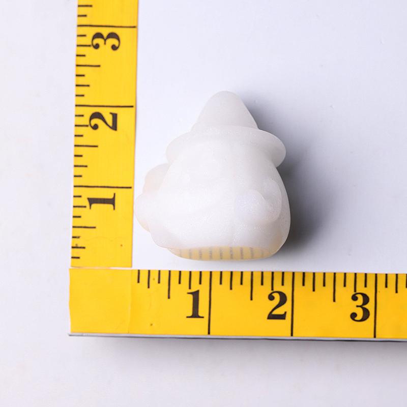 2.2" White Jade Pumpkin Ghost Crystal Carvings for Halloween Wholesale Crystals