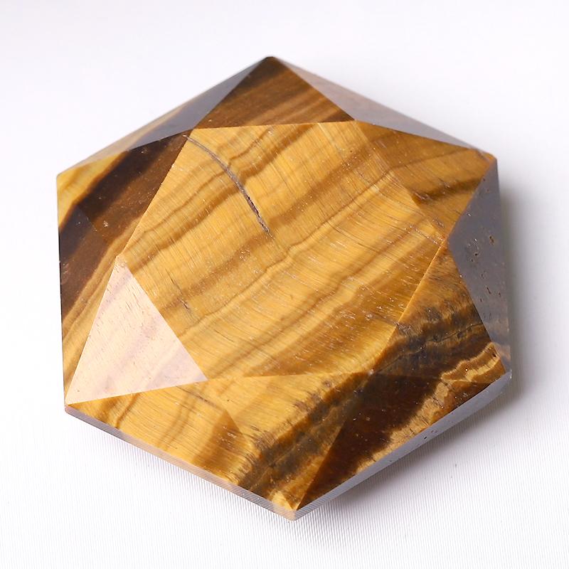 1" Crystal Hexagon Pocket Stone  for Pendant for DIY Wholesale Crystals