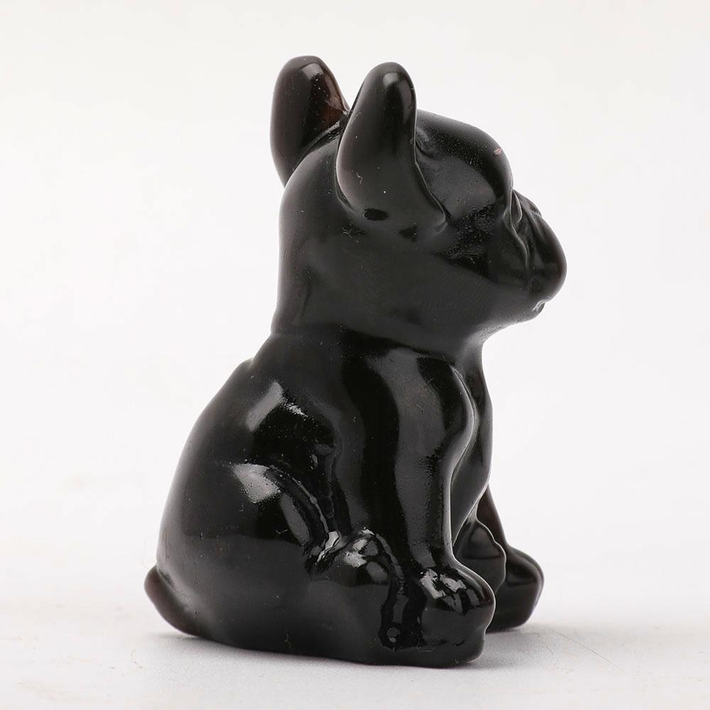 Silver Obsidian Dog Carving Wholesale Crystals