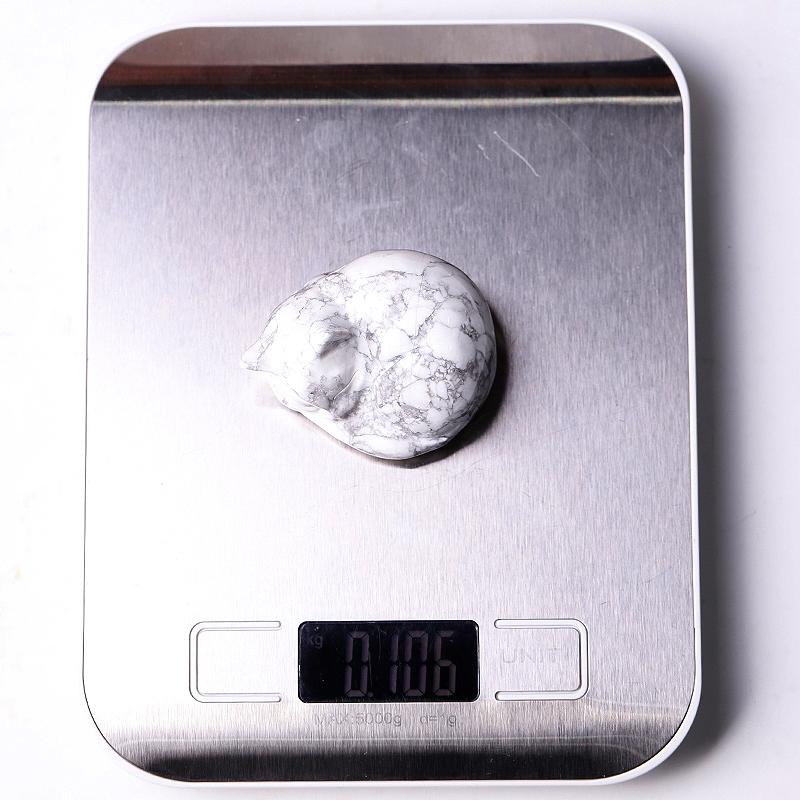 2.1" Howlite Sleepy Cat Crystal Carvings Wholesale Crystals