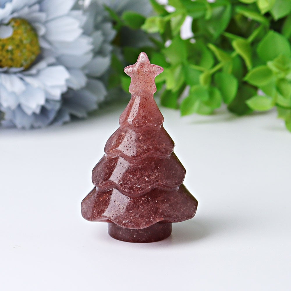 2"-2.5" Christmas Tree Crystal Carvings Wholesale Crystals