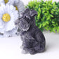 4.2" Crystal Chips Resin Schnauzer Carving for Decoration Wholesale Crystals