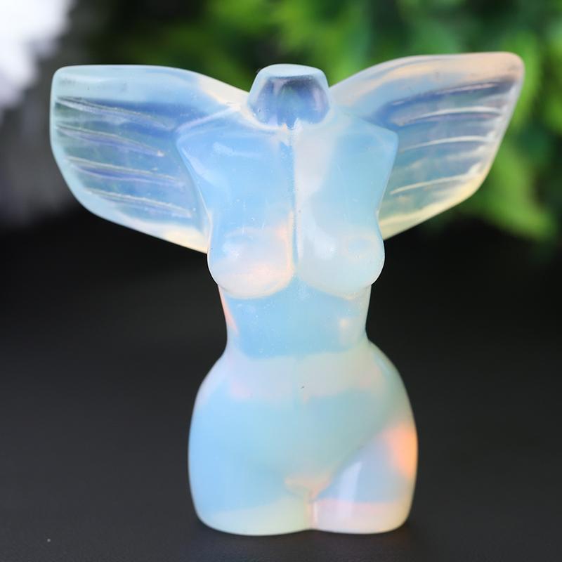 2" Crystal Model with Wings Crystal Carvings Wholesale Crystals