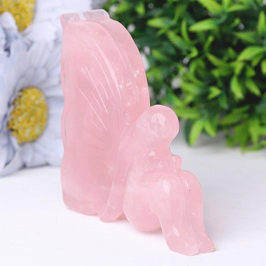 3.3" Rose Quartz Fairy Crystal Carvings Wholesale Crystals