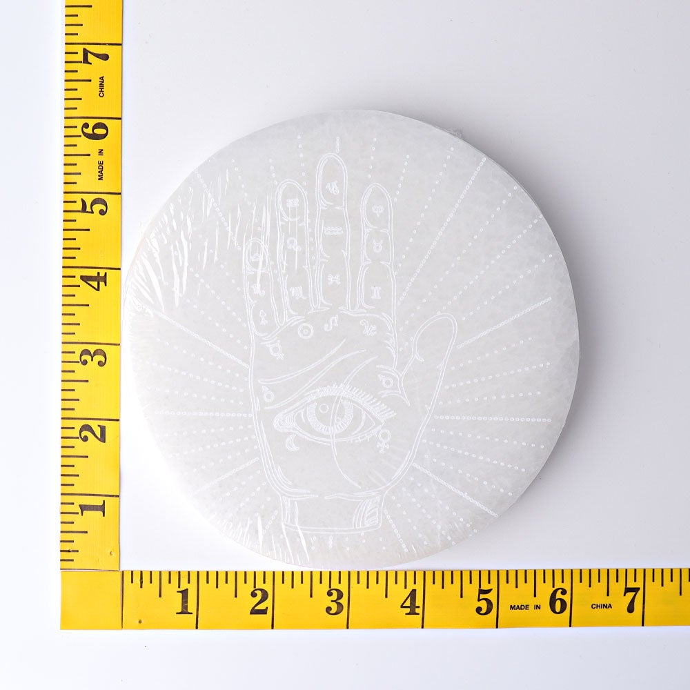 15cm Round Selenite Coaster Wholesale Crystals