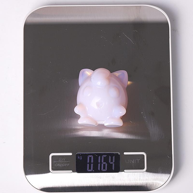 2" Pink Opalite Jigglypuff Carving Figurine Healing Decoration Wholesale Crystals