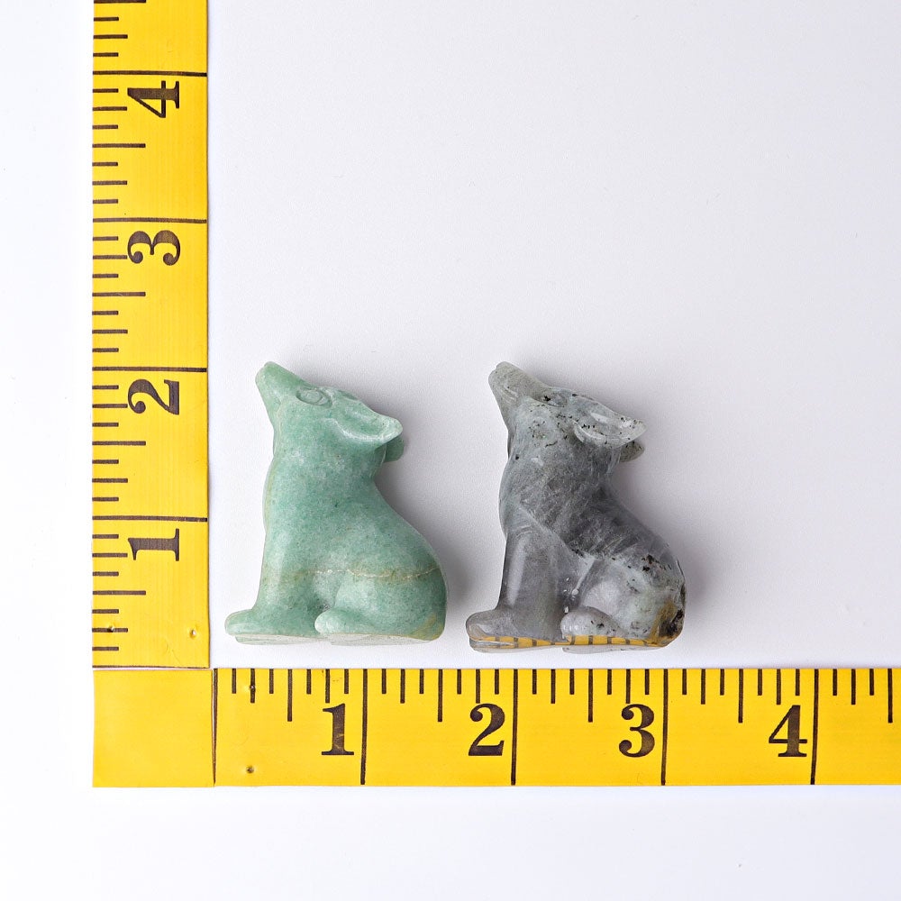 1.8" Wolf Crystal Carvings Wholesale Crystals