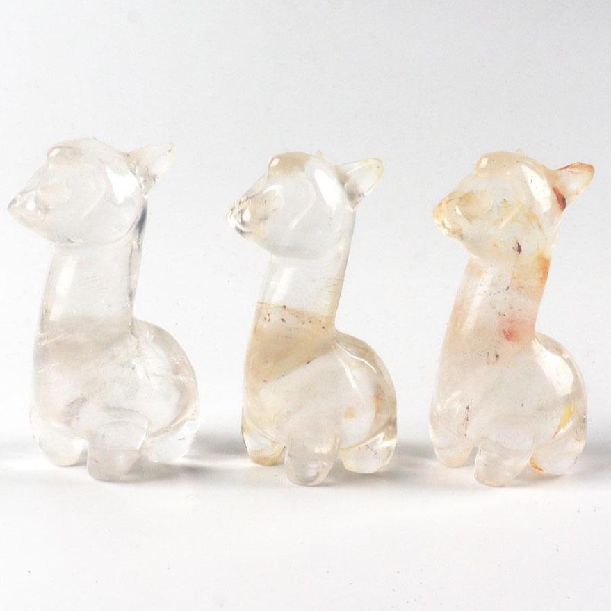 Clear Quartz Crystal Carving Alpaca Wholesale Crystals