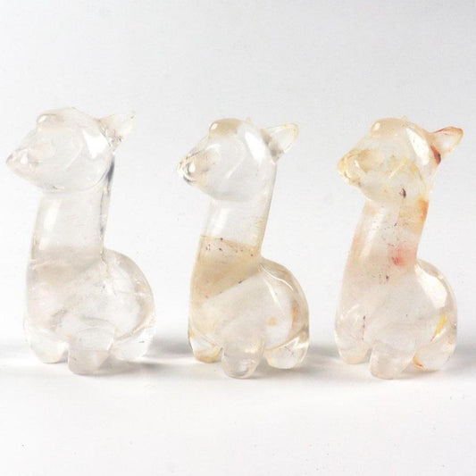 Clear Quartz Crystal Carving Alpaca Wholesale Crystals