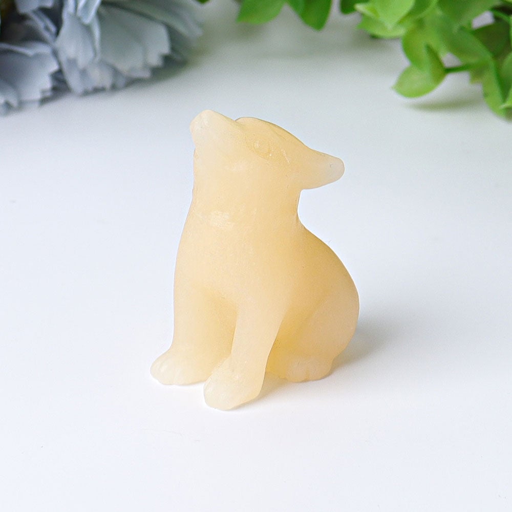 1.8" Wolf Crystal Carvings Wholesale Crystals