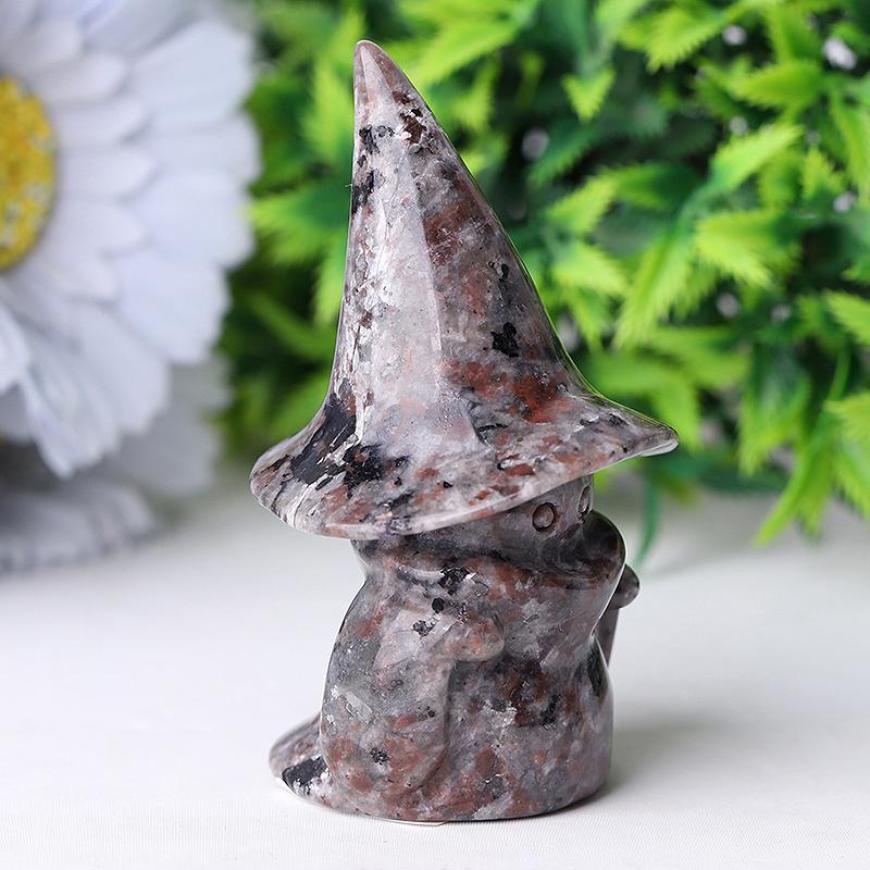 3" Yooperlite Baby Witch Wizard Crystal Carvings for Halloween Wholesale Crystals