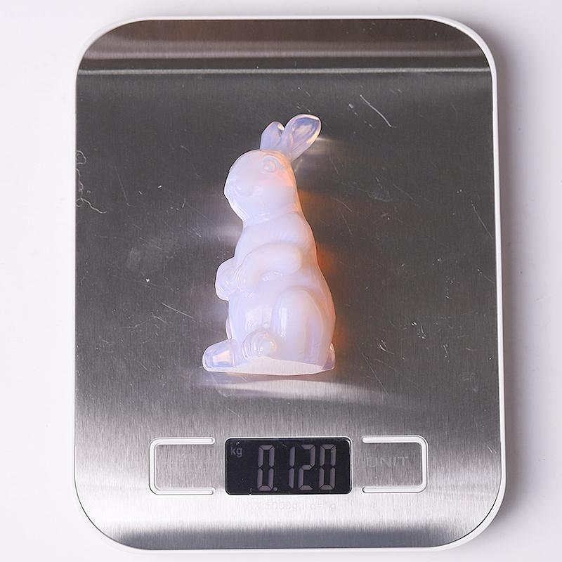 3.3" Pink Opalite Rabbit Crystal Carvings Wholesale Crystals