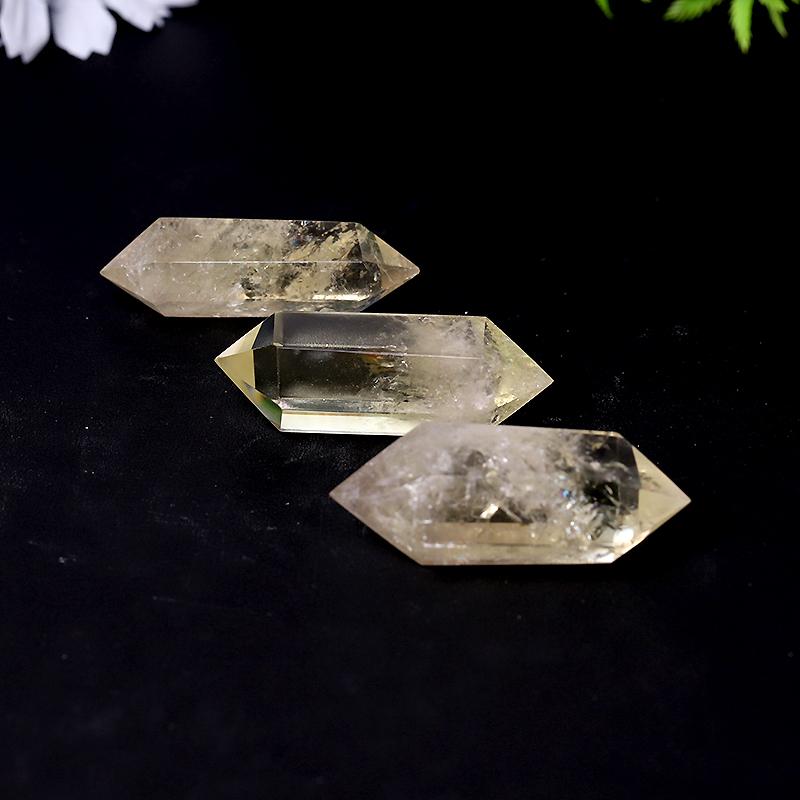 Natural Citrine Crystal Double Terminated Points Healing Wand Wholesale Crystals