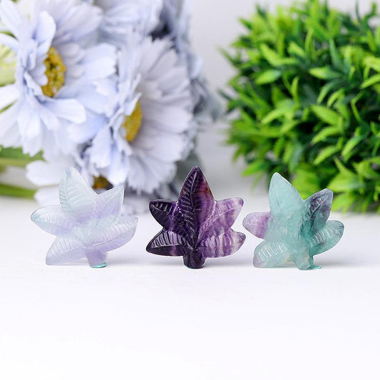 Fluorite Leaf Crystal Carvings Wholesale Crystals