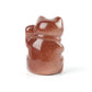 2" Gold Sandstone Crystal Carving Lucky Cat Wholesale Crystals