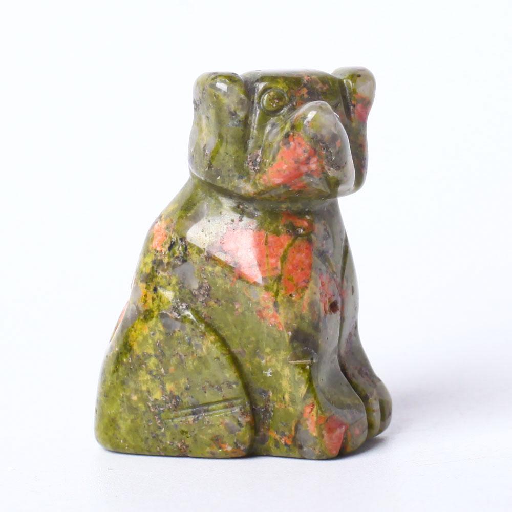 Hand Carved Polished Dog Figurine Crystal Carvings Wholesale Crystals