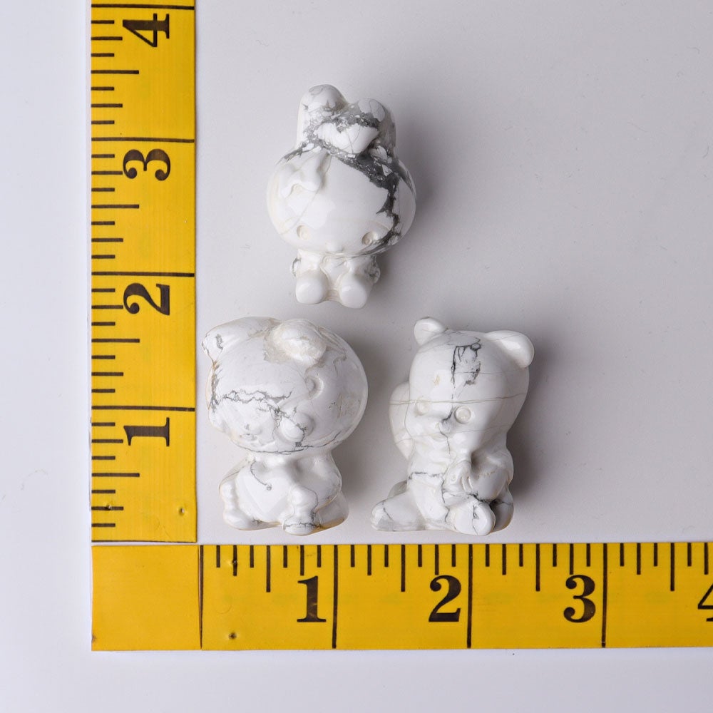 1.5" Howlite Animal Crystal Carvings Wholesale Crystals