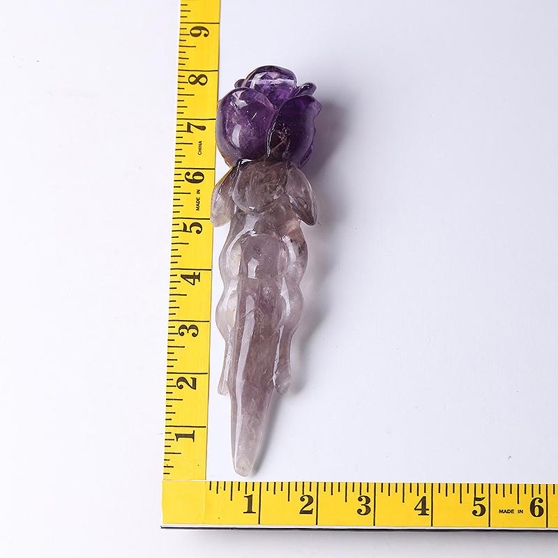 7.5" Amethyst Rose Crystal Carvings Wholesale Crystals