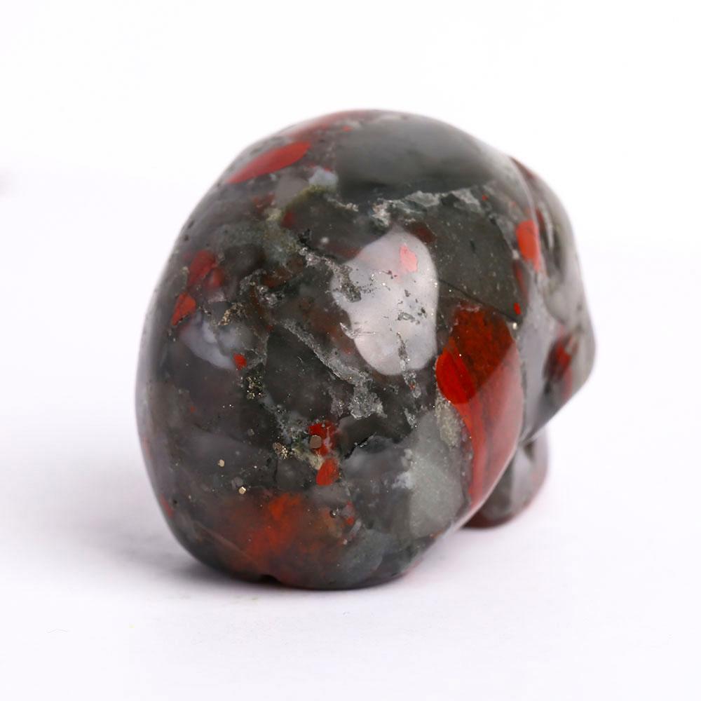 2" African Blood Stone Crystal Skull Carvings Wholesale Crystals