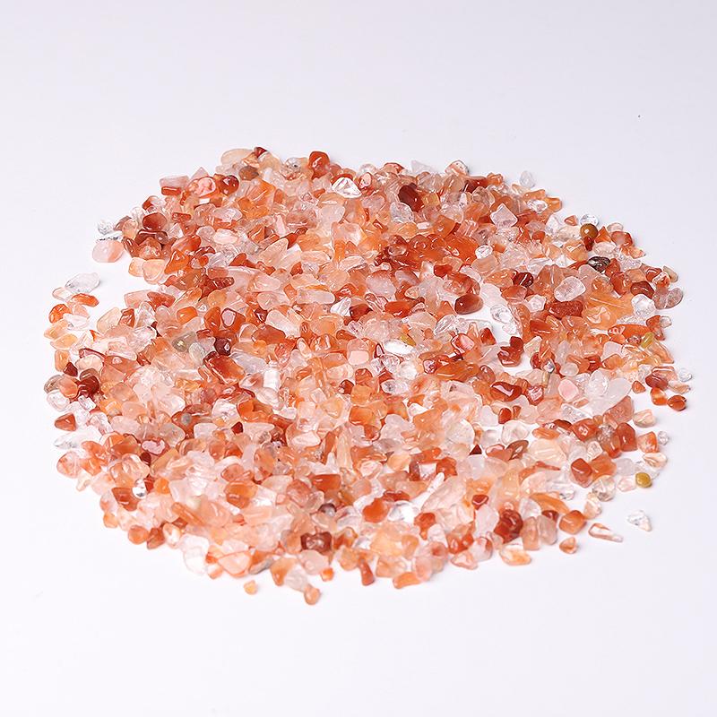0.1kg Different Size Natural Red Quartz Chips Crystal Chips for Decoration Wholesale Crystals