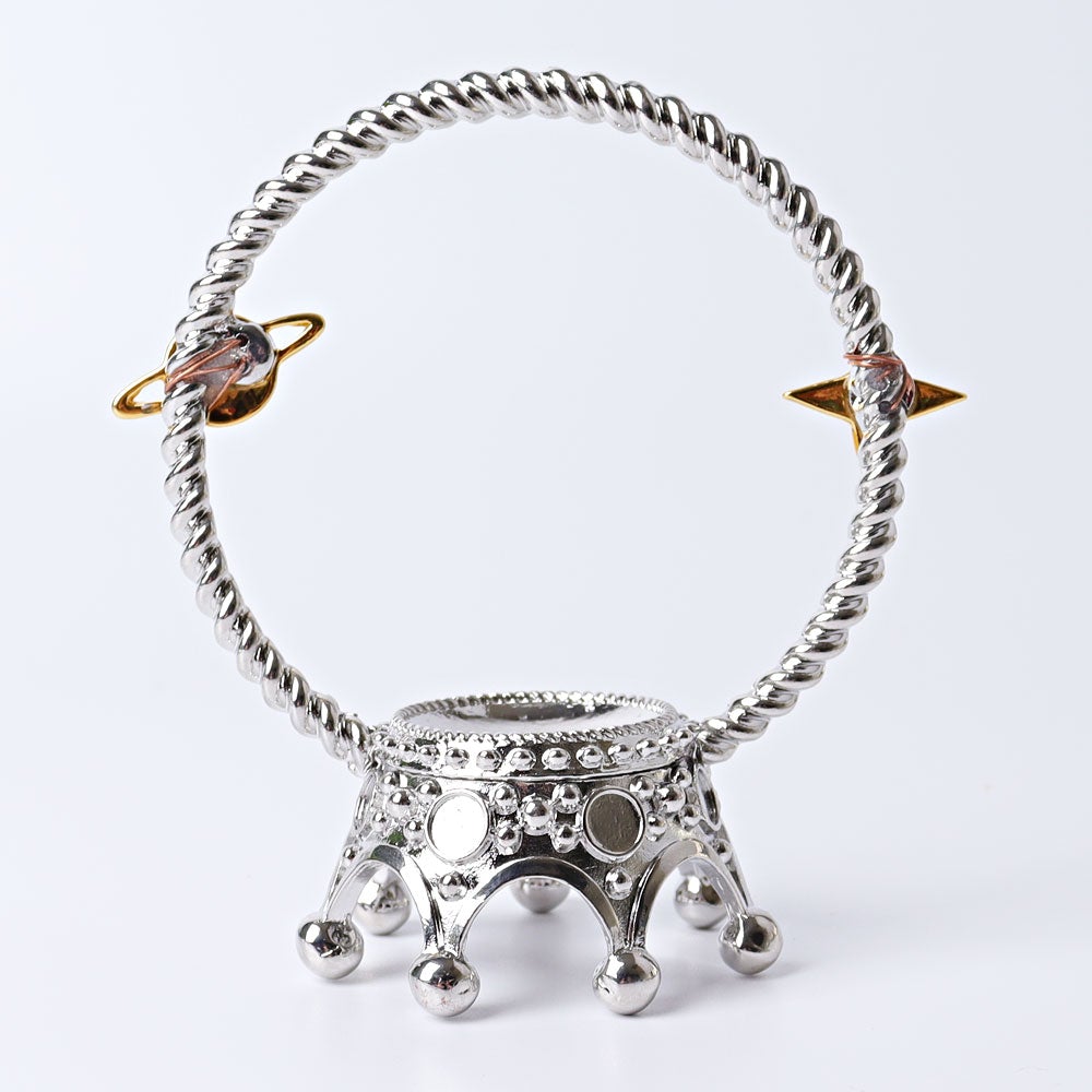 4.3" Metal Crown Design Stand Wholesale Crystals