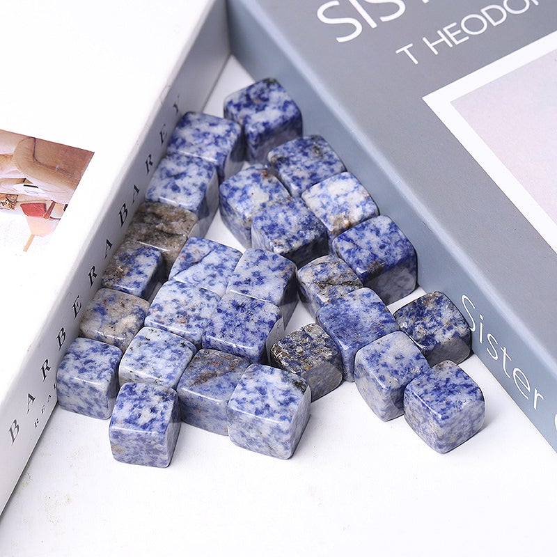 0.1kg Blue Spots Crystal Cubes Wholesale Crystals