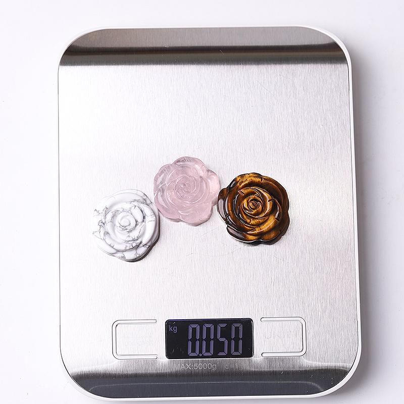 1.2" Rose Flower Crystal Carvings Wholesale Crystals