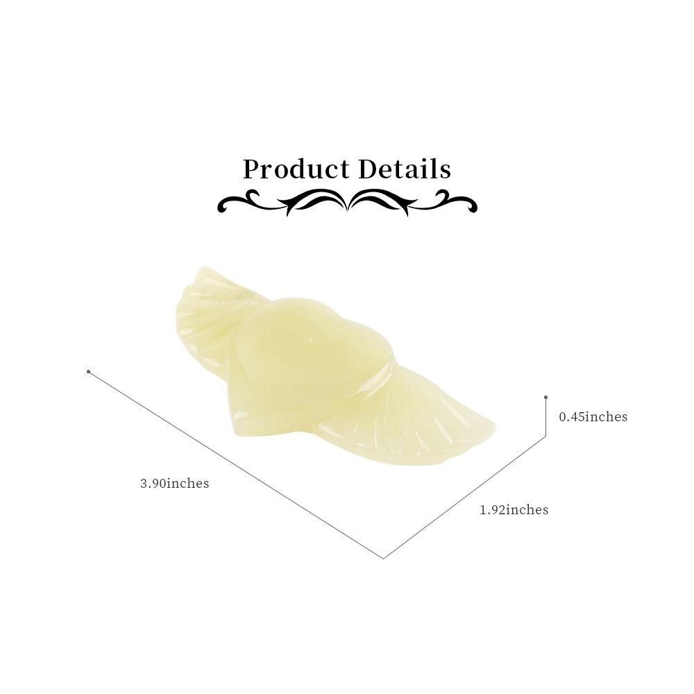 Afghan Jade Heart shape with Wings Carvings Wholesale Crystals