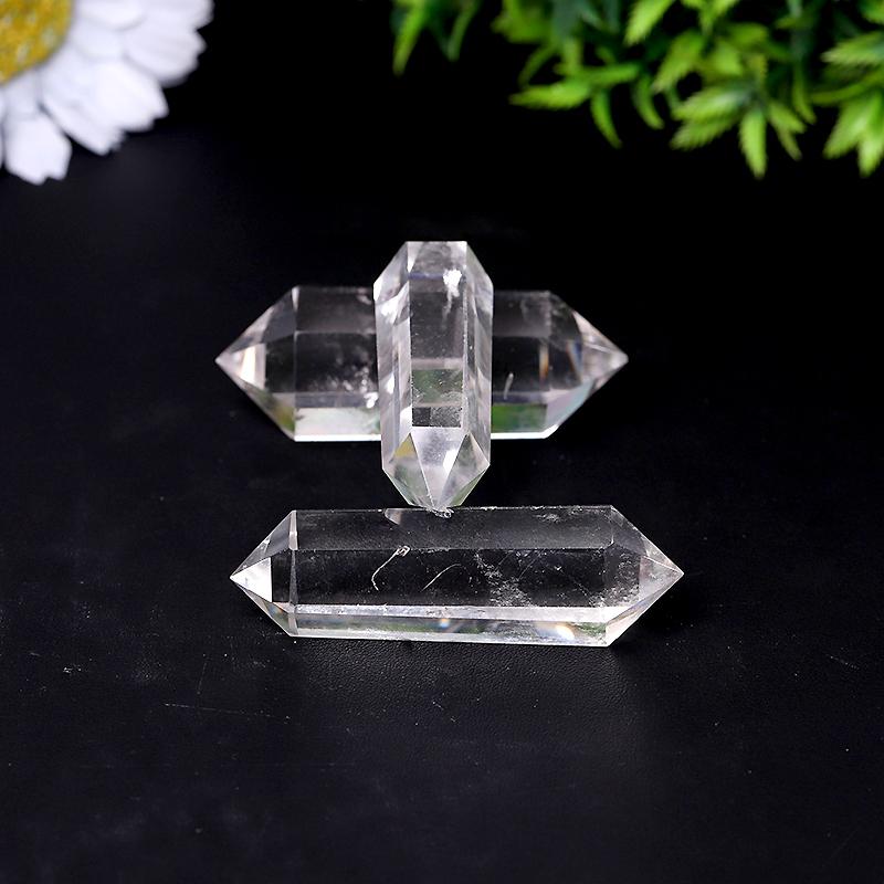 High Quality Natural Clear Quartz Double Terminated Points Wholesale Crystals