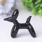 2.5" Black Obsidian Balloon Dog Crystal Carvings Wholesale Crystals