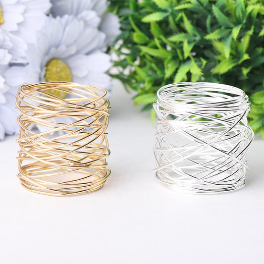 Metal Coil Design Sphere Holder Wholesale Crystals