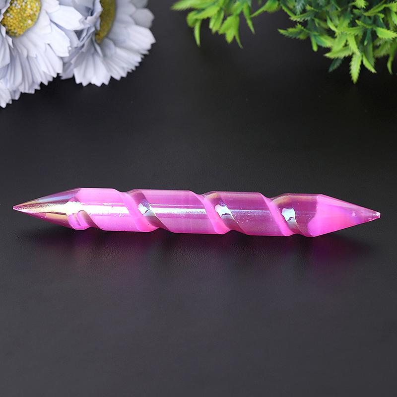 6" Spiral Selenite Double Terminated Wand Wholesale Crystals