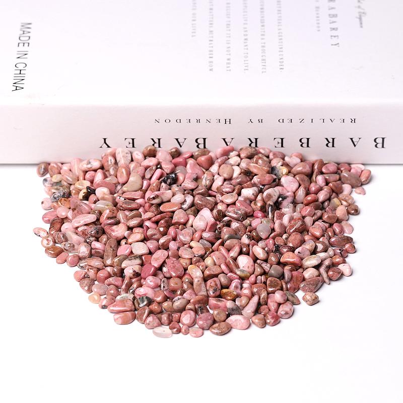 0.1kg Different Size Natural Rhodonite Chips Crystal Chips for Decoration Wholesale Crystals