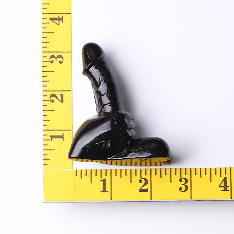 2.5-3.0" Black Obsidian Penis Crystal Carvings Wholesale Crystals