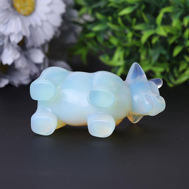 3.5" Opalite Cow Crystal Carving Wholesale Crystals