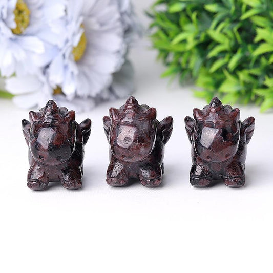 Natural Garnet Unicorn Hand Carving for Collection Wholesale Crystals